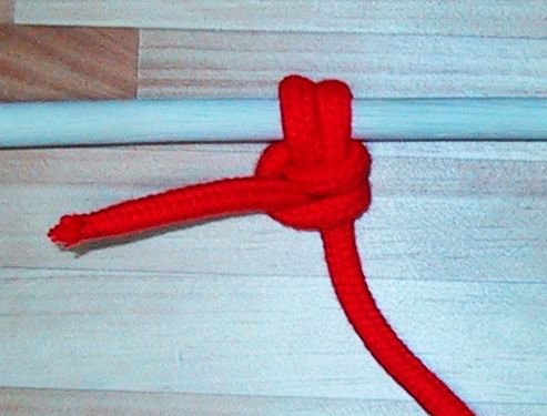 Diagram of how a anchor bend is tied
