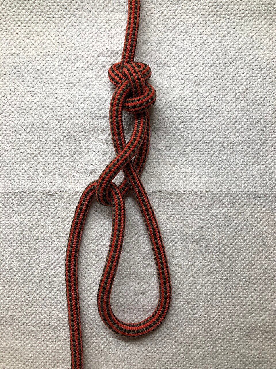 Diagram of how a trucker’s hitch is tied