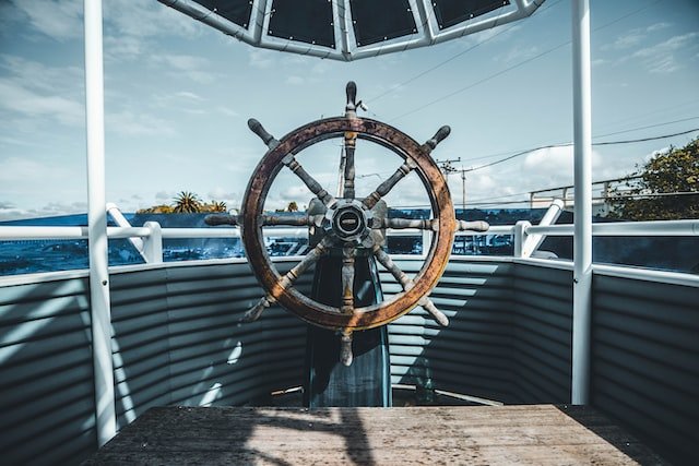 A picture of a sailboat interior